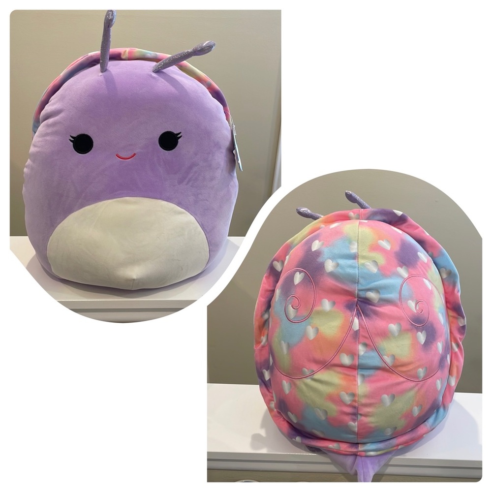 NWT 16” Swerl the Snail with Heart Patterned Shell Valentine Squishmallow